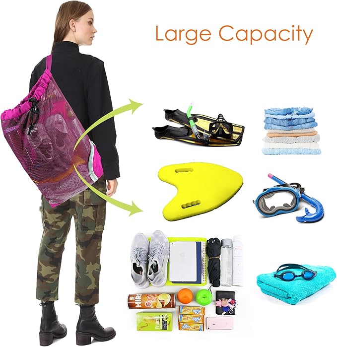 BeeGreen Drawstring Backpack for Men Women Athletic Gym Sports Workout Beach Swim …