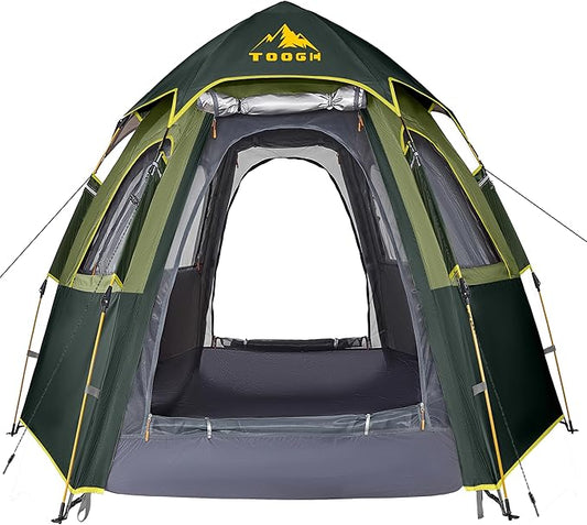Camping Tent with Instant Setup, 2/3 Person Weatherproof Tent Easy Quick Set Up in 60 Seconds with Rainfly Backpack Tent for Family Camping & Hiking, Upgraded Ventilation,Center Height 66-inch
