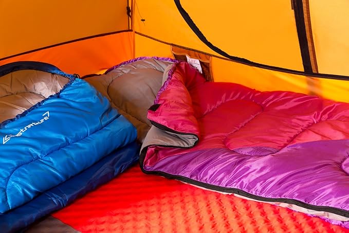 Clostnature Sleeping Bag for Adults and Kids - Lightweight Camping Sleeping Bag for Girls, Boys, Youths, Ultralight Backpacking Sleeping Bag for Cold Weather - Compression Sack Included(Left Zipper)