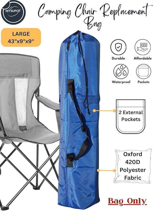 Replacement Bag for Folding Camping Chair, Portable Camp Chair, Hammock, Yoga Mat, Umbrella, Tents, Tripods, Fishing Poles - 420D Oxford Polyester Fabric
