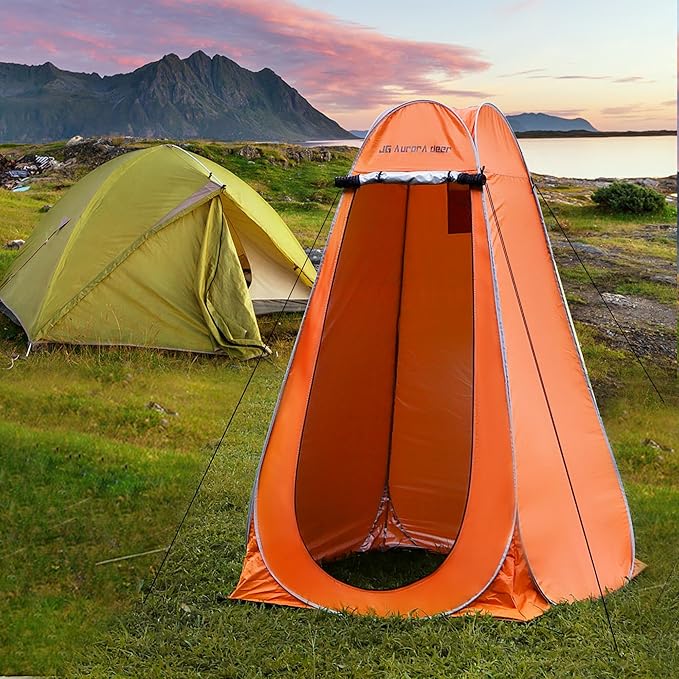Pop Up Privacy Shower Tent Portable Tent Changing Room Camping Toilet Dressing Roomwith Window for Camping Beach Hiking Fishing with Carry Bag