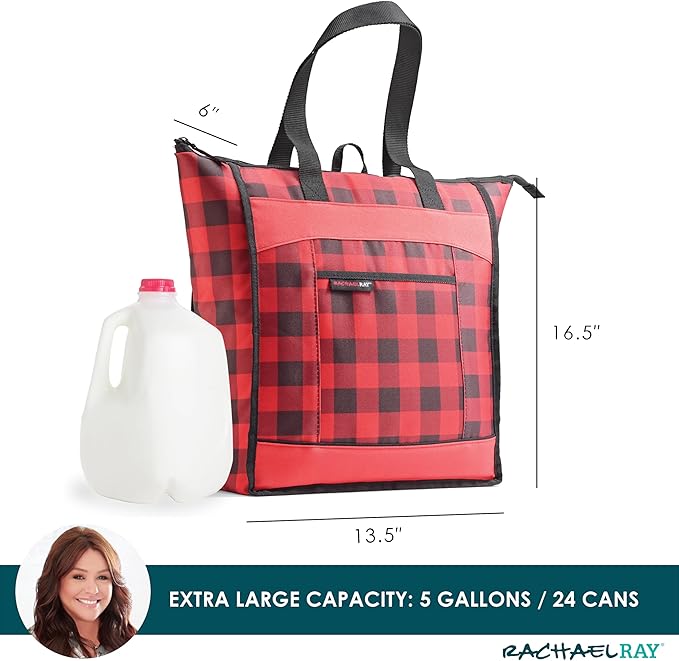 Rachael Ray Chillout Soft Sided Cooler Bag - Insulated, Leak Proof, Portable for Travel