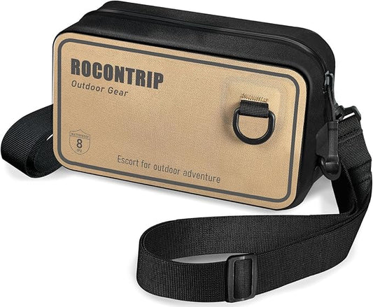 ROCONTRIP 100% Waterproof Dry Bag, Dry Waist Pack with Airtight Zipper Adjustable Strap Sling Bag Lightweight Crossbody Dry Bag for Kayaking Snorkelling and Swimming