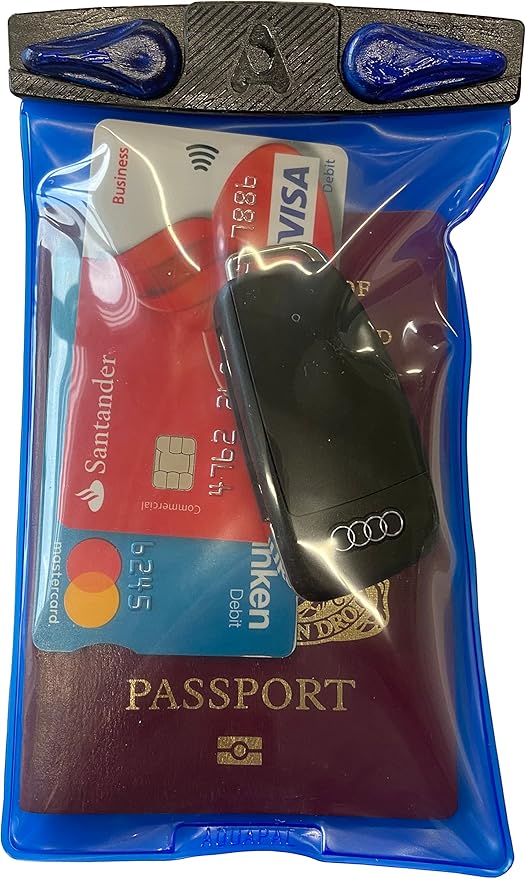 Aquapac Keymaster+ Waterproof Travel Case, Made in the UK, Carry Cord, Travel Essential, 5 Year Warranty, Watersports, Hiking, Mountain Biking, Running Accessory