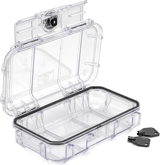 Seahorse 56 OEM Portable Waterproof Dry Box Hard Protective Micro Case - Mil Spec/USA Made / IP67 Waterproof/Lockable/Airtight/Smell Proof - for Hand Tools, Ammo Boxes, Stash Box