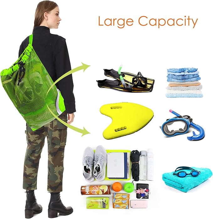 BeeGreen Drawstring Backpack for Men Women Athletic Gym Sports Workout Beach Swim …