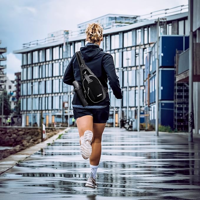 AmHoo Sling Backpack Chest Shoudler Crossbody Bag Water Resistant Hiking Daypack