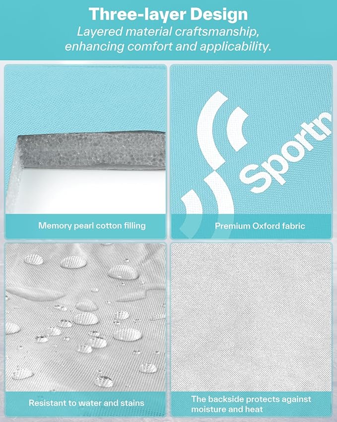 Sportneer Sitting Pad, Sit Pads for Backpacking Portable Camping Sit Pad Waterproof Folding Pad Stadium Seat Pad for for Camping Picnics Hiking