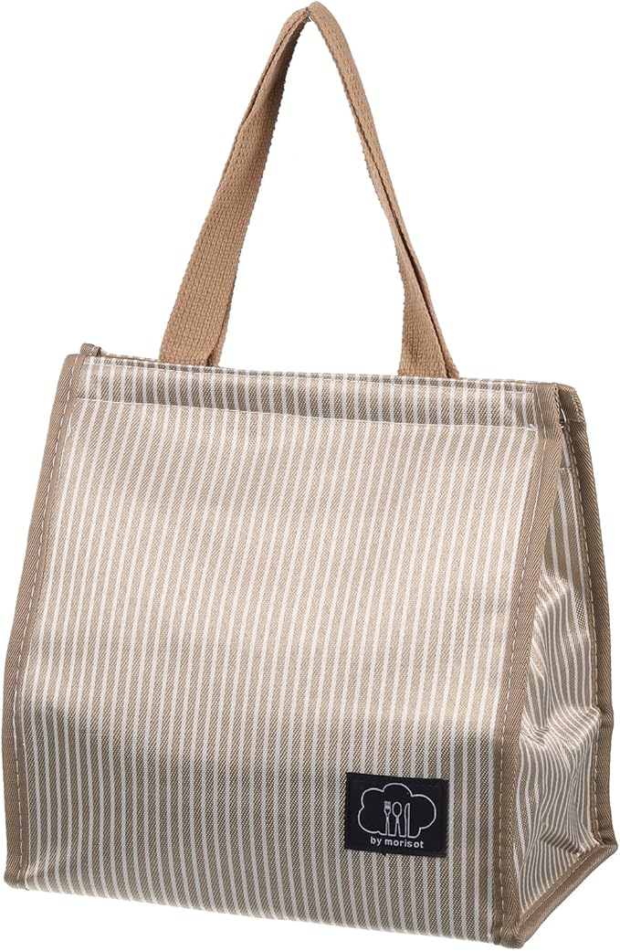 PATIKIL Insulated Lunch Bag, Oxford Cloth Waterproof Lunch Tote Bag Thermal Portable Lunch Box Food Container for Work Office Picnic Outdoor, 9.45"x5.91"x8.66", Khaki