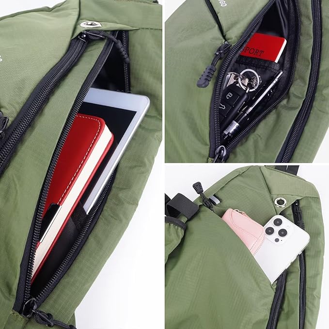TITECOUGO Sling Bag Crossbody Shoulder Outdoor Travel Hiking Backpack for Women & Men