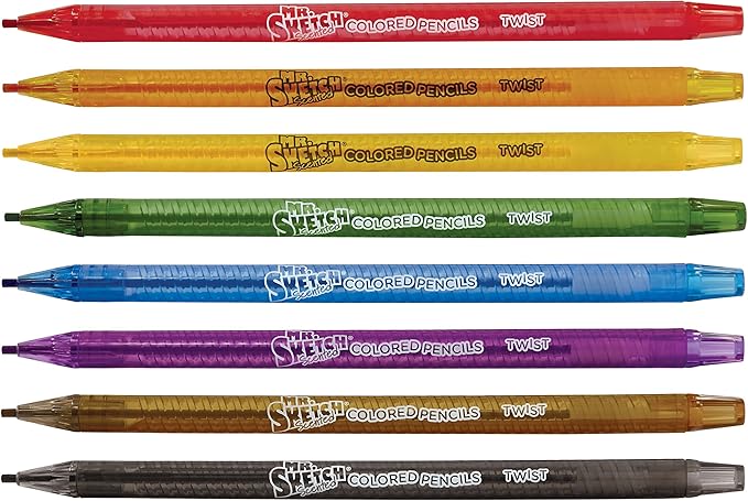 Mr. Sketch Scented Twistable Colored Pencils, Assorted Colors, 8 Count