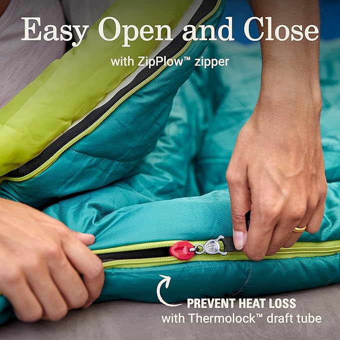 Coleman Big Bay 20°F Sleeping Bag, Adult Mummy Sleep Sack with Headrest