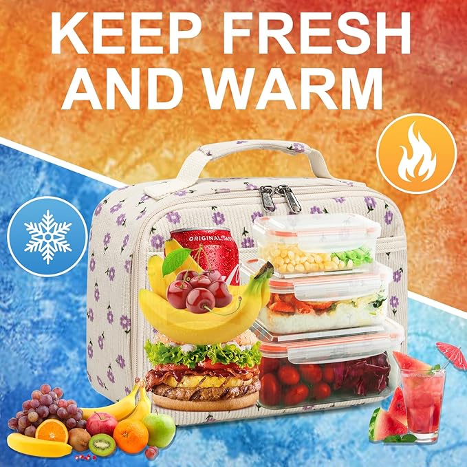 CAMTOP Lunch Box Kids Insulated Lunch Bag Small Cooler Thermal Meal Thermal lunchbox for Girls Boys School Picnics