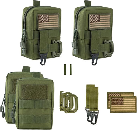 Tactical Molle Pouch Compact EDC Bag Utility Tool Pouch Durable 600D Nylon Small Travel Bag Molle Accessories Organizer for Outdoor Activity