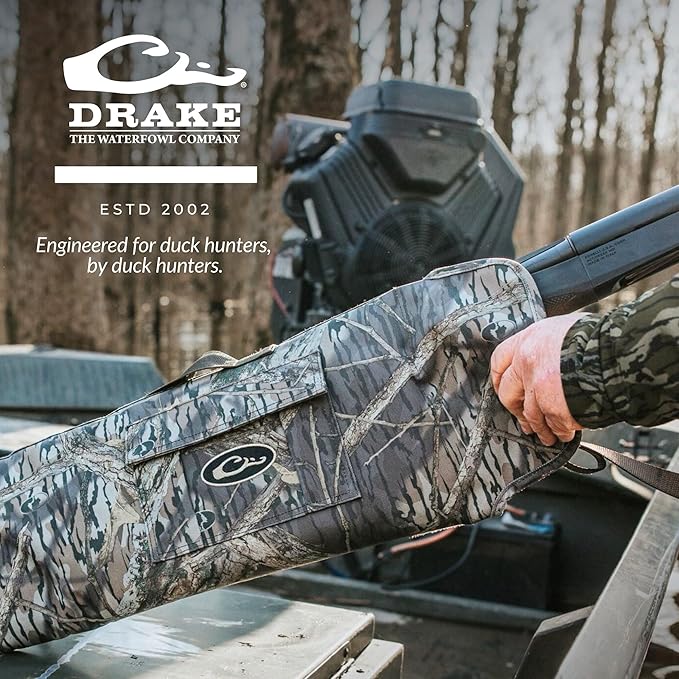 Drake Waterfowl® Side-Opening Soft Gun Case - Water Resistant, Adjustable Strap, Choke Tube Pocket - Tactical Shotgun Case