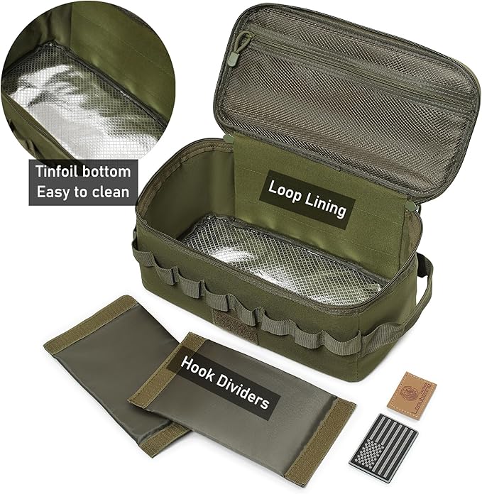 Tactical Camping Storage Bag 9L Tactical Utility Tote Bag Camping Cookware Organizer Trunk Organizer