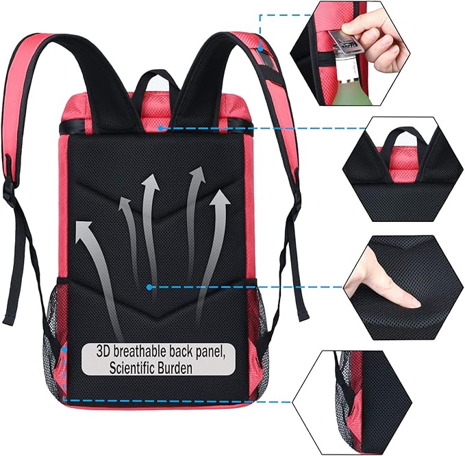 FORICH Soft Cooler Backpack Insulated Waterproof Backpack Cooler Bag Leak Proof Portable Small Cooler Backpacks to Work Lunch Travel Beach Camping Hiking Picnic Fishing Beer for Men Women