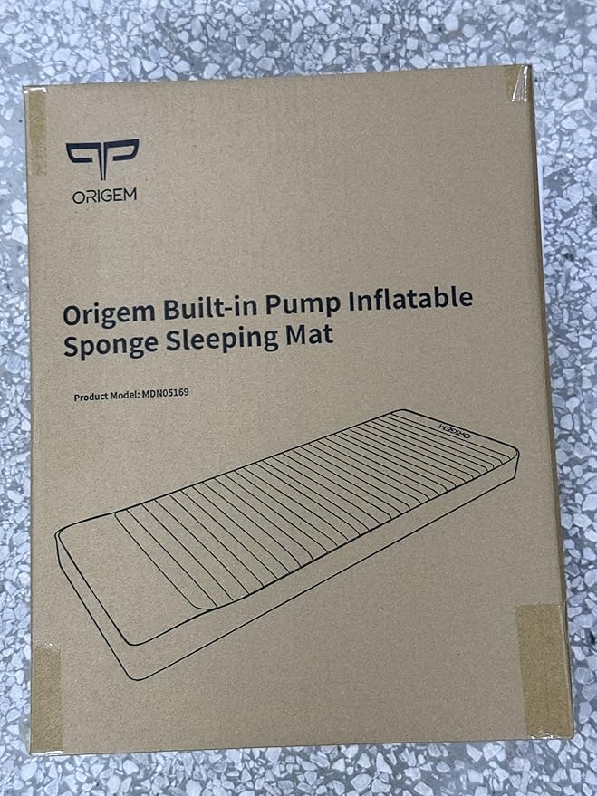 Origem Self Inflating Sleeping Pad, 4" Ultra-Thick Camping Mattress with Built-in Pump, Foam Campinging Mat for Tent, Traveling and Car, Easy to Inflate and Deflate (Green)