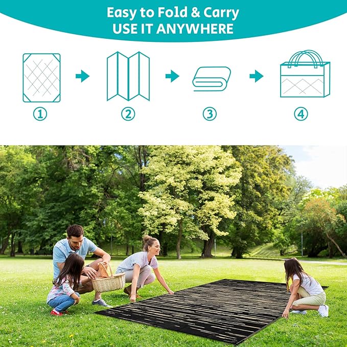 HEBE Outdoor Rug 6' x 9' Waterproof for Patios Clearance, Reversible Plastic Straw Rug Camping Carpet, Indoor Outdoor Area Rugs Patio Mats for RV,Picnic,Backyard,Deck,Balcony,Porch