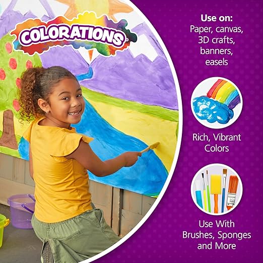 Colorations® Washable Purple Glitter Paint, 1Gal, Paint, Purple Paint, Purple Washable Paint, Washable Paint For Kids, Paint For Kids, Tempera Paint, Purple Tempera Paint, Gallon Paint Washable