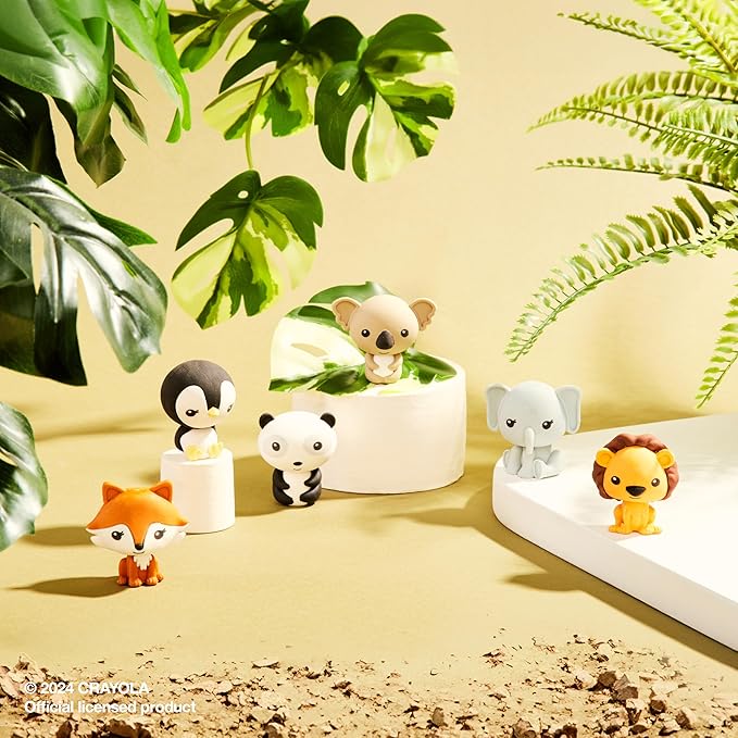 Crayola ImagiPals Surprise Animal Toy Eggs - 2 Pack, Collectable Animal Eraser for Kids, Mystery Toy for Kids, Gifts for Boys & Girls, 3+