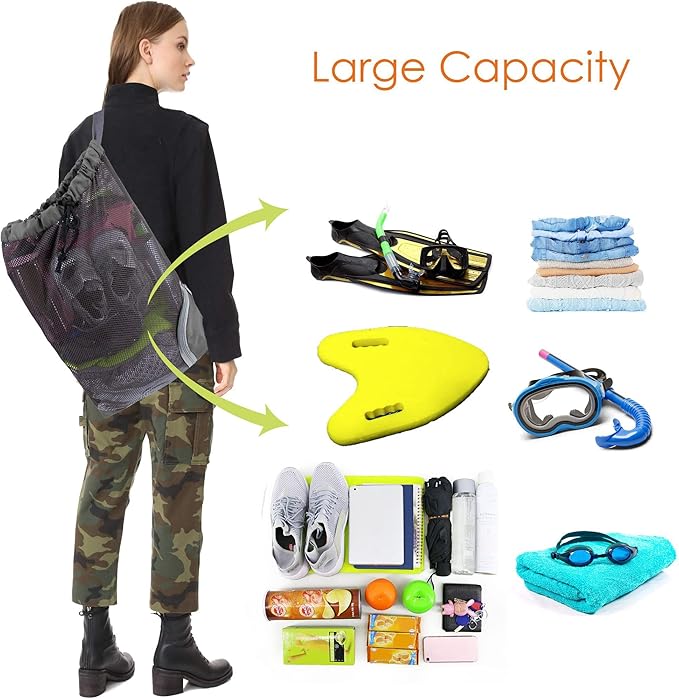 BeeGreen Drawstring Backpack for Men Women Athletic Gym Sports Workout Beach Swim …