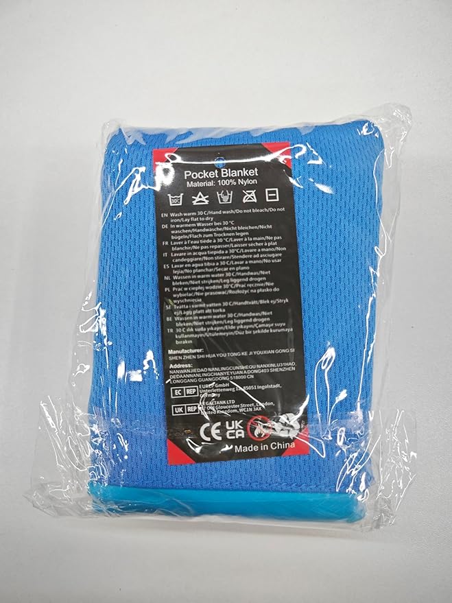 Picnic Blanket, Mini Pocket Beach Mat 43.3 x 55.1IN (2-3 People) Foldable, Lightweight Waterproof Sand Free, Foldable Thin Ground Sheet for Outdoor Camping Hiking Travel - with Hand Strap