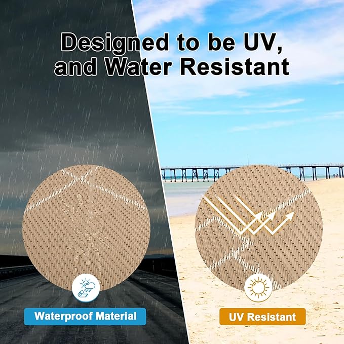 HEBE Outdoor Rug 8'x10' for Patios Waterproof Clearance Reversible Patio Mat Plastic Straw Rug RV Camping Mat Outside Area Rug Carpet for Camping RV,Porch,Deck,Balcony,Camper,Backyard