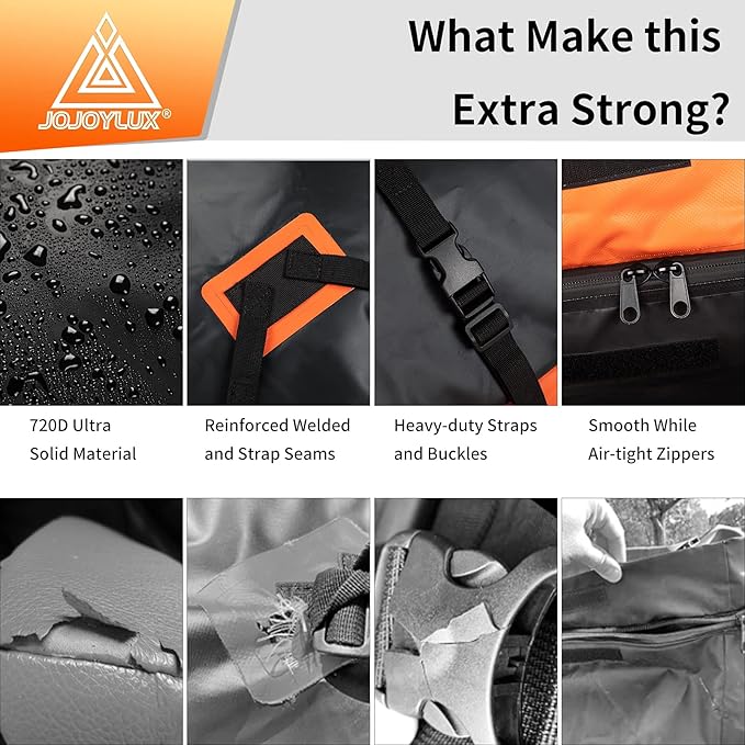 Car Rooftop Cargo Carrier Bag, 21 Cubic Feet Waterproof Heavy Duty 720D Car Roof Cargo Carrier for All Vehicle with/Without Racks - Storage Bag, Anti-Slip Mat,4 Door Hooks & 2 Extra Straps