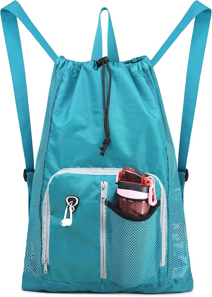 BeeGreen Drawstring Backpack for Men Women Athletic Gym Sports Workout Beach Swim …