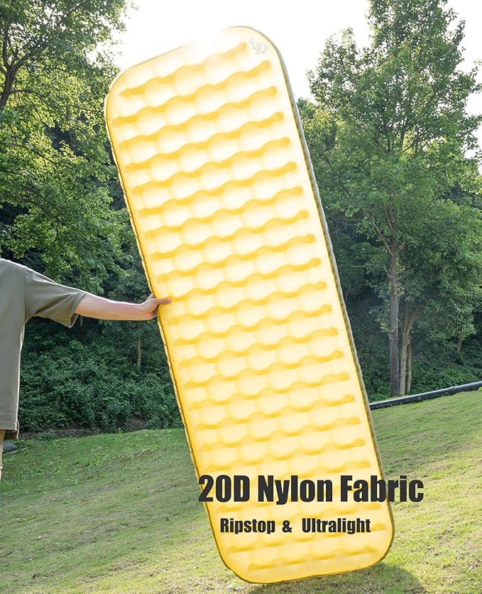 iClimb Stable Comfortable Air Sleeping Pad Ultralight Compact for Adults Camping Backpacking