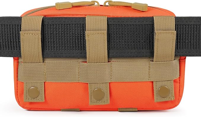 Tactical Molle Admin Pouch Utility Laser Cut EDC Tool Pouch Bag Horizontal Modular Pouches Include US Flag Patch and Keychain