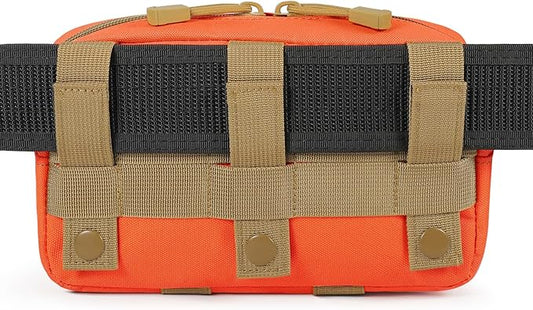 Tactical Molle Admin Pouch Utility Laser Cut EDC Tool Pouch Bag Horizontal Modular Pouches Include US Flag Patch and Keychain