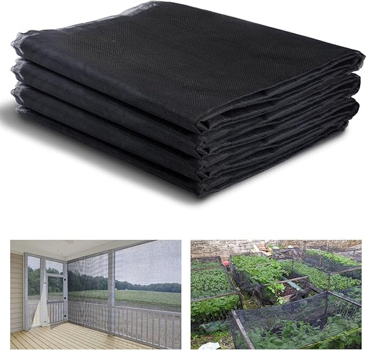 Stronger Garden Mesh Netting - 10 x 33 ft PPT Nano Bird Net Barrier, Mosquito Netting Screen for Outdoor Plants Vegetables Patios Balconies Terraces, Shading Rate 33% (Black)