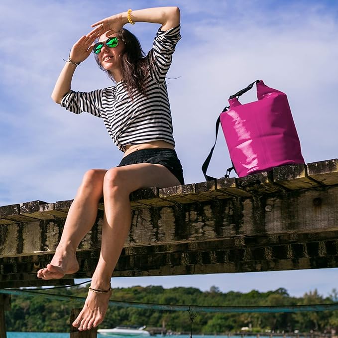 Aduro Waterproof Phone Bag Floating Lightweight Waterproof Bag - Ideal Dry Bags for Kayaking, Rafting, Boating, Swimming, Camping, Hiking, Beach, Fishing, and Backpacking - 2L / 5L / 10L / 20L