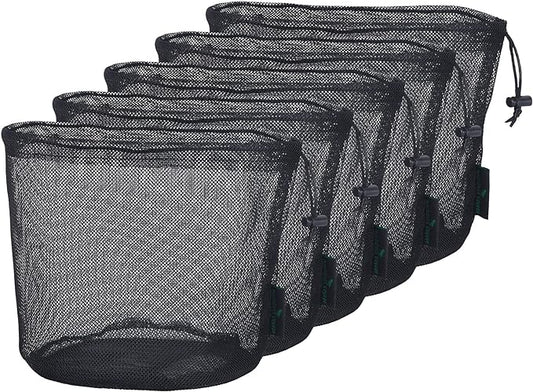 5pcs Nylon Mesh Bag Travel Stuff Sack Sports Equipment Bag BVP04