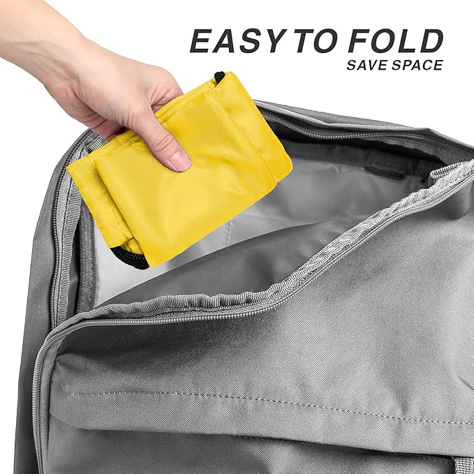 BuyAgain Drawstring Backpack Sports Water Resistant String Bag Sport Gym Sackpack for Women Men Large with Zipper, Yellow