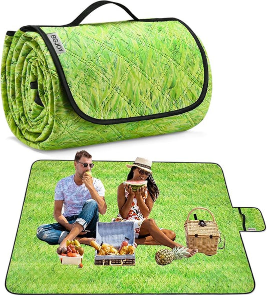 Large Beach Blanket Waterproof Sandproof Picnic Blankets Outdoor Blanket Foldable Beach Mat Sandfree with Carry Strap Lightweight Beach Blankets fit 2 to 4 Adults for Beach Camping Grass Lawn Park