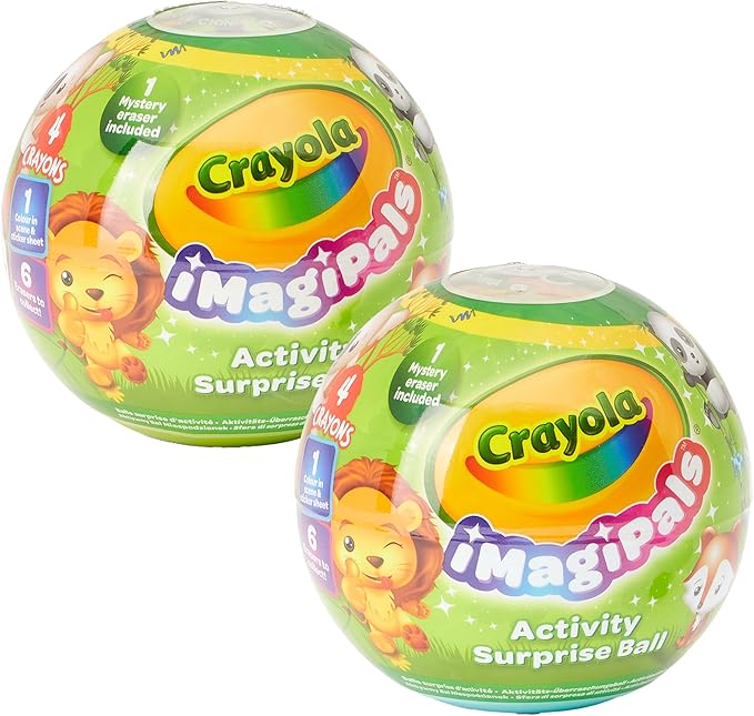 Crayola ImagiPals Surprise Animal Toy Eggs - 2 Pack, Collectable Animal Eraser for Kids, Mystery Toy for Kids, Gifts for Boys & Girls, 3+