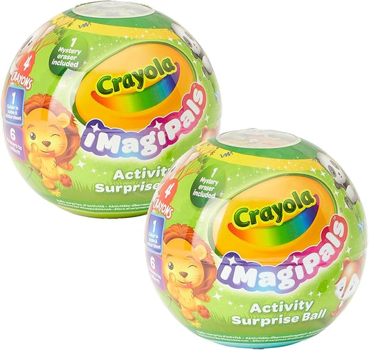 Crayola ImagiPals Surprise Animal Toy Eggs - 2 Pack, Collectable Animal Eraser for Kids, Mystery Toy for Kids, Gifts for Boys & Girls, 3+