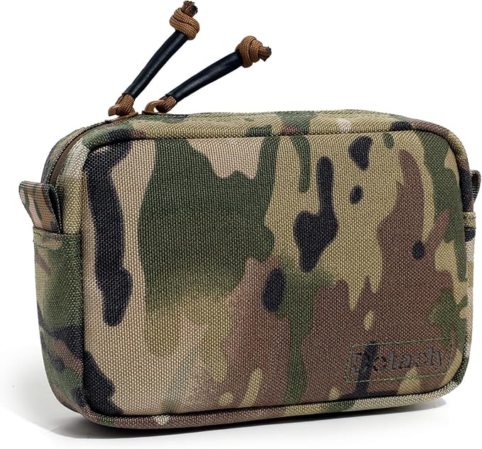 Tactical Belt Pouch EDC Waist Bag MOLLE Admin Pocket Modular Medical Kit Organizer Phone Holster Vest Pack Nylon Utility Zipper Wallet Small Gear Tool Carrier for Men Women Camping Hiking