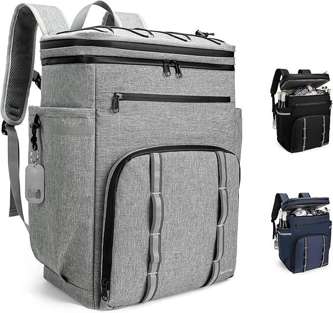 Backpack Coolers Insulated Leak Proof, 45 Cans Beach Cooler Backpack, Large Capacity Ice Chest Backpack, Waterproof Soft Cooler Bag Lunch Backpack for Men Women Camping Hiking