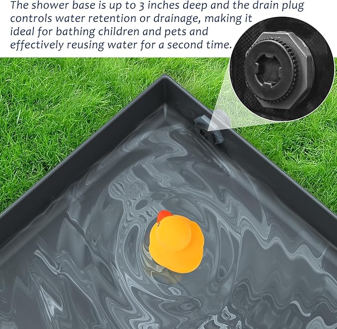 Camping Shower Base - Shower Tent Awning Base - Portable Shower Floor Accessories - Avoid Barefoot Contact with Dirt, Collect Water and Bathe Your Pets - for Outdoor,Camping,Beach, or Tailgate