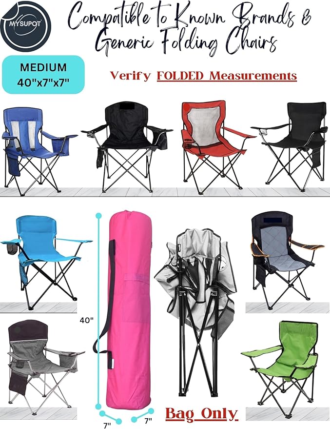 Replacement Bag for Folding Camping Chair, Portable Camp Chair, Hammock, Yoga Mat, Umbrella, Tents, Tripods, Fishing Poles - 420D Oxford Polyester Fabric