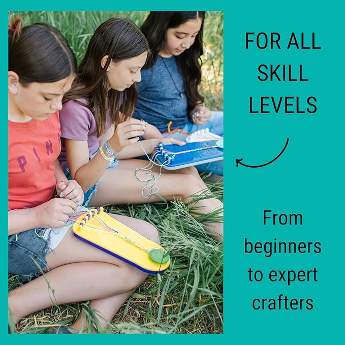 Choose Friendship My Friendship Bracelet Maker, 20 Pre-Cut Threads (Craft Kit/Kids Jewelry Kit) - Neutral