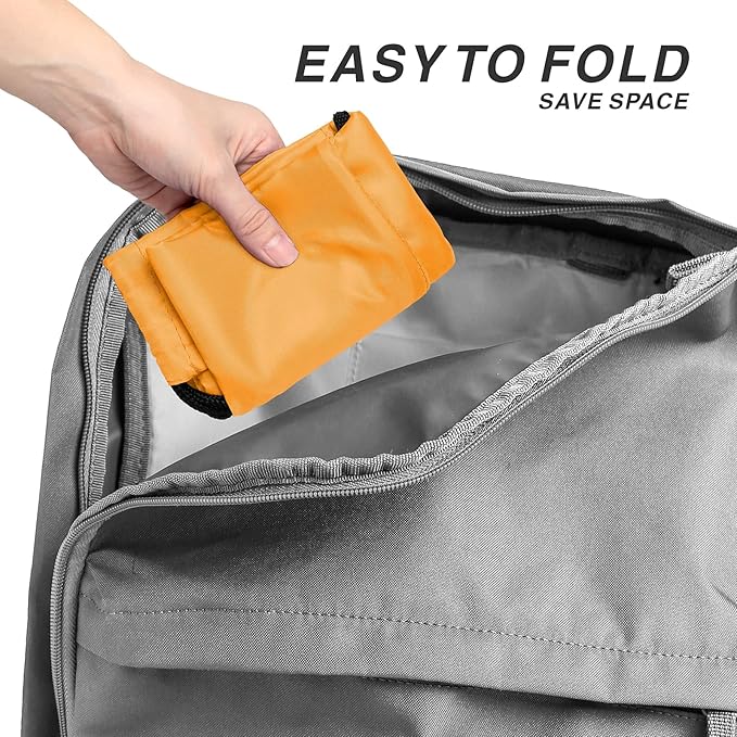 BuyAgain Drawstring Backpack Sports Water Resistant String Bag Sport Gym Sackpack for Women Men Large with Zipper, Orange