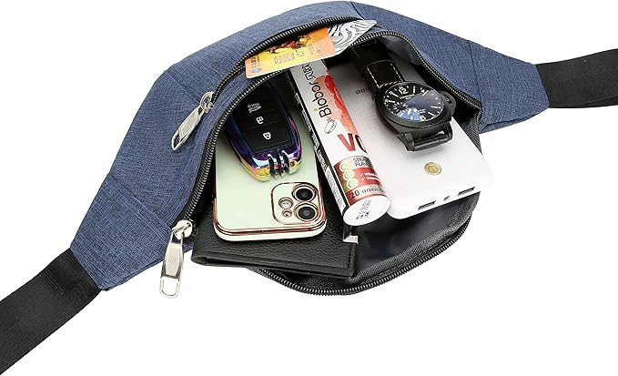 Fanny Pack for Men & Women, Fashion Waterproof Waist Packs with Adjustable Belt, Casual Bag Bum Bags for Travel Sports Running.