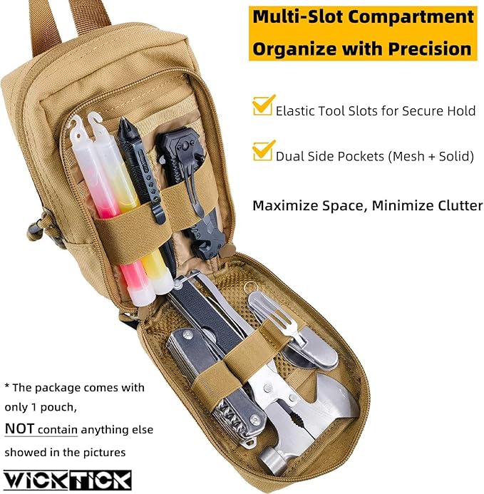 Tactical EDC Pouch, Molle Utility Pouch Gadget Organizer Holder Bag Phone Holster Waist Pack Admin Pouch Tool Pocket for Outdoor Activities, Attached to Backpack/Vest/Belt