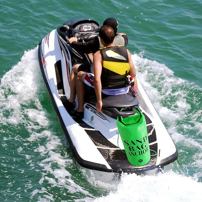 RunNico 500D Sand Anchor for Small Boats,2 in 1 PWC Jet Ski Anchor Kit with Adjustable Buoy,Waterproof Dry Bag for Jet Ski, Kayak, Boat, Watercraft and Canoe