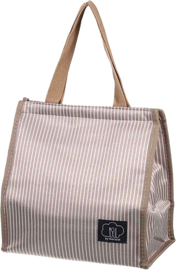 PATIKIL Insulated Lunch Bag, Oxford Cloth Waterproof Lunch Tote Bag Thermal Portable Lunch Box Food Container for Work Office Picnic Outdoor, 9.45"x5.91"x8.66", Brown